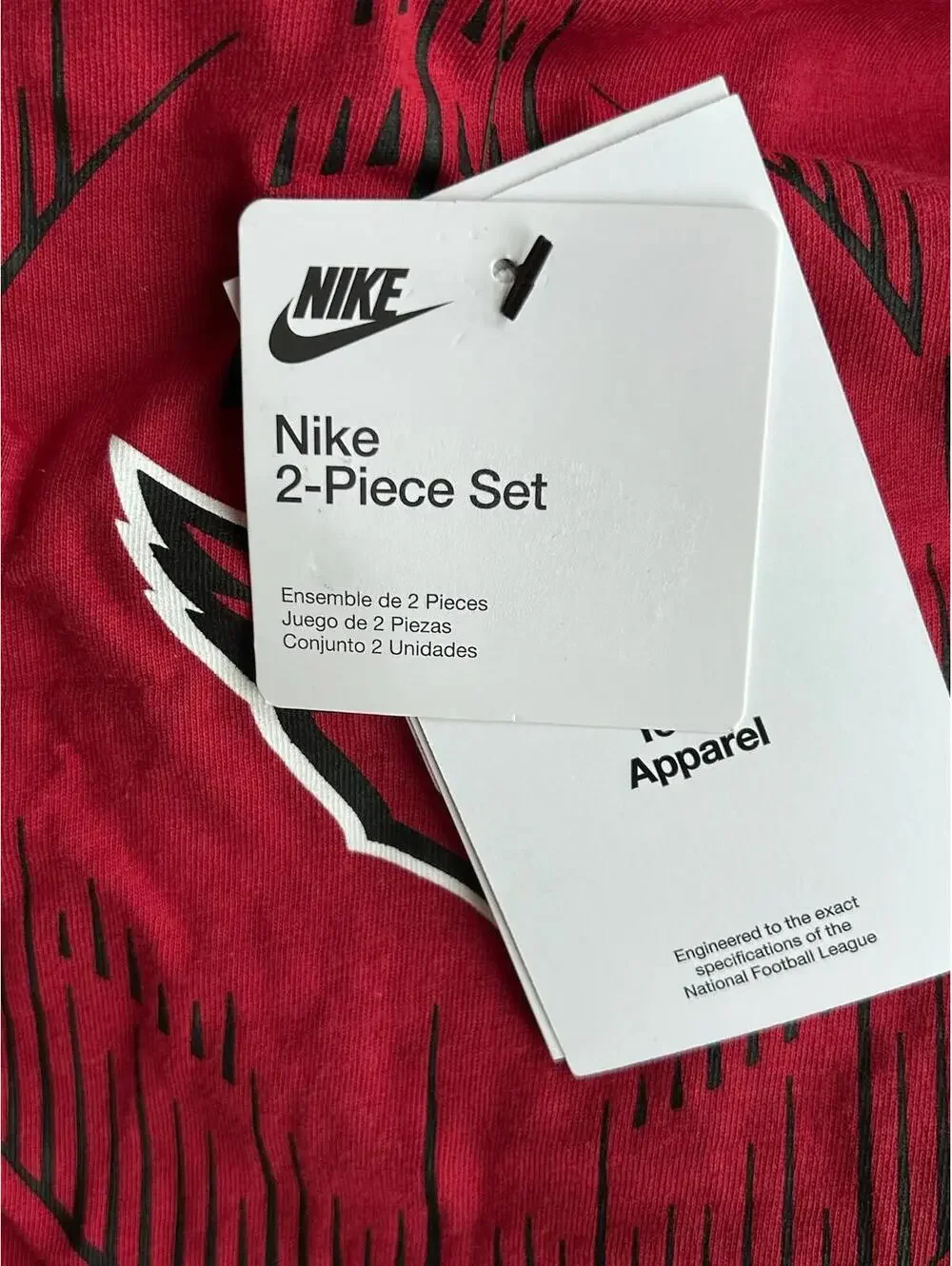 Nike Arizona Cardinals Toddler 2-Piece Set Shirt Shorts Red Black Size 3T NWT